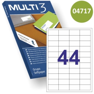 Etiquetas adhesivas impresora 48.5x254, Multi3