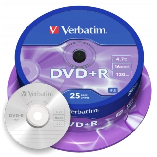DVD+R verbatim bobina 25, Verbatim