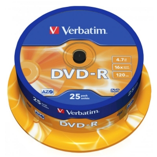 DVD-R verbatim bobina 25, Verbatim