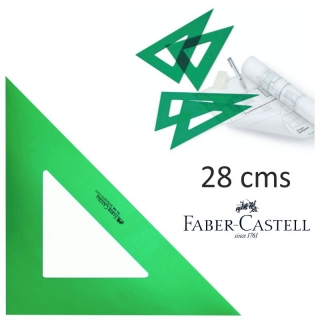 Escuadra Faber-Castell 28 Cms, Faber-castell
