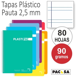 Libreta Tapas plstico Plastipac, Pacsa