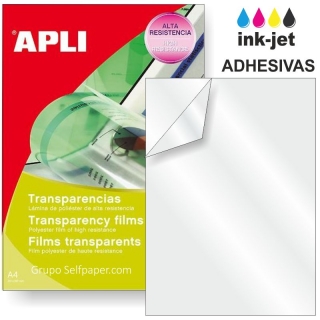 Transparencias Adhesivas impresoras inkjet, Apli